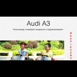Auto Na Akumulator Audi A3, pilot rodzicielski 2.4GHz,  Białe - produkt na licencji AUDI