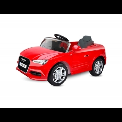 Auto Na Akumulator Audi A3, pilot rodzicielski 2.4GHz,  Czerwone - produkt na licencji AUDI