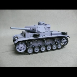 3848-1-2.4 German Panzer III - PzKpfw III Ausf. L 2.4 GHz 1:16 Grey - V.3